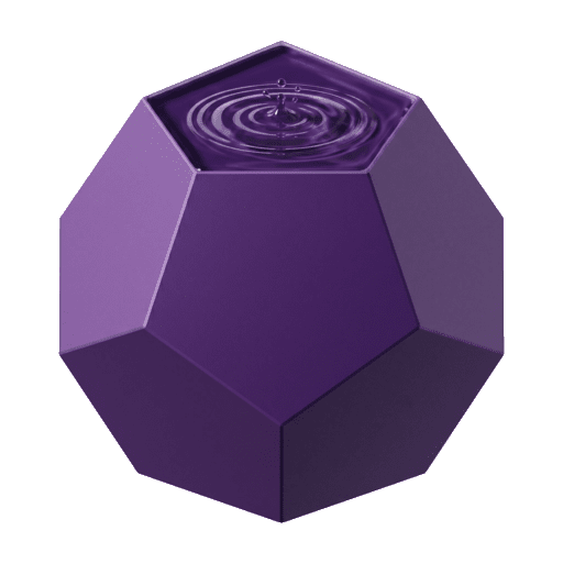 Logo SolidSkills : un dodécaèdre de métal forgé.